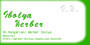 ibolya werber business card